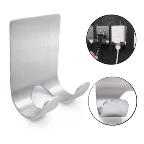 2 Suporte Porta Aparelho Lâmina De Barbear Adesivo - Aço Inox