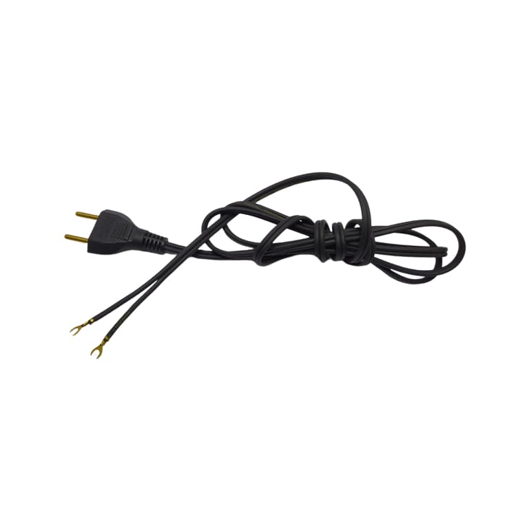 Fio de Ferro GE Antichama 2X0,75 mm2 Terminal Y HPE Forquilha Preto Cabo Cordão
