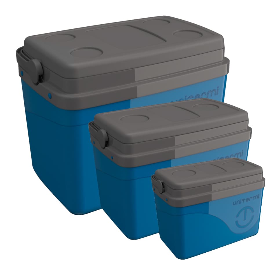 Kit 3 Caixas Térmicas Floripa Unitermi Grande, Média e Pequena (30L/15L/7,5L)