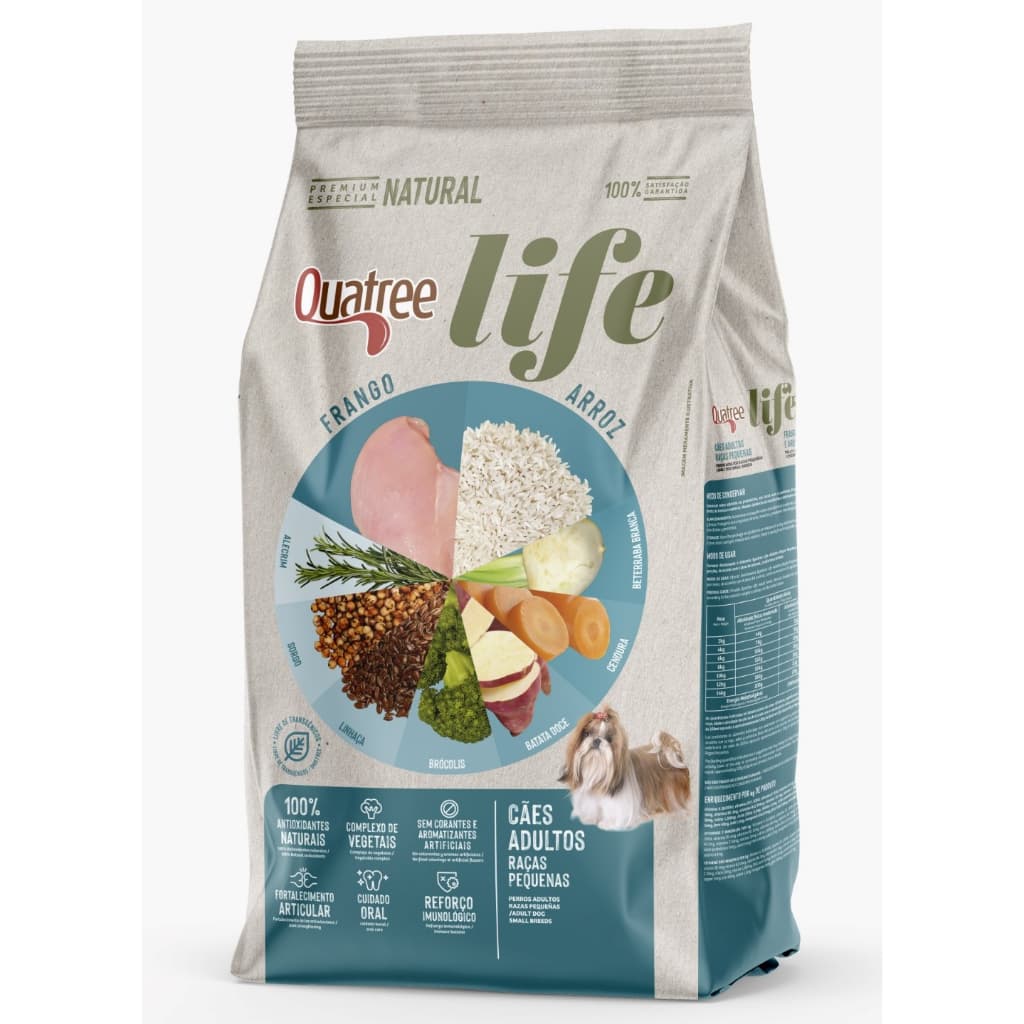 Ração Quatree Life Adulto Raças Pequenas 10,1 KG