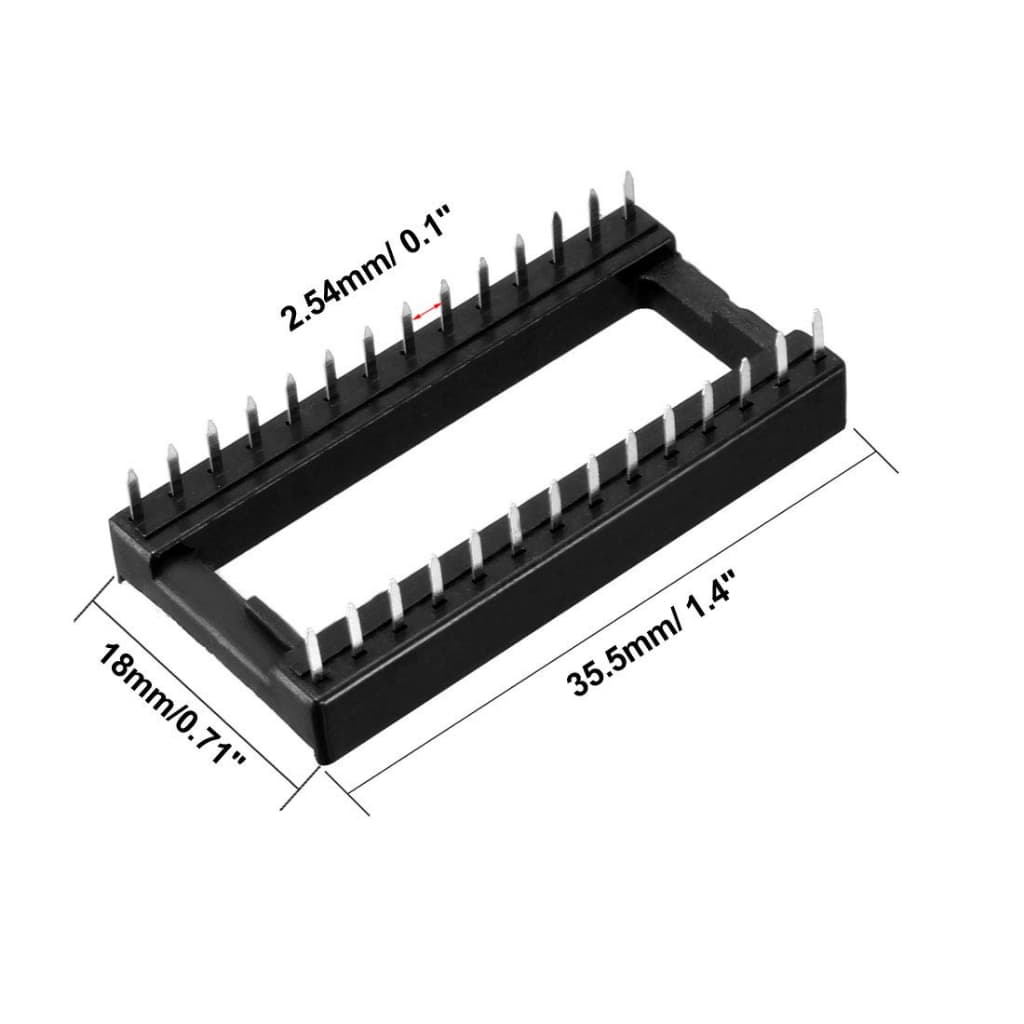 Lote * Soquete Estampado 28 Pinos Largo * Pack Com 119 Pçs