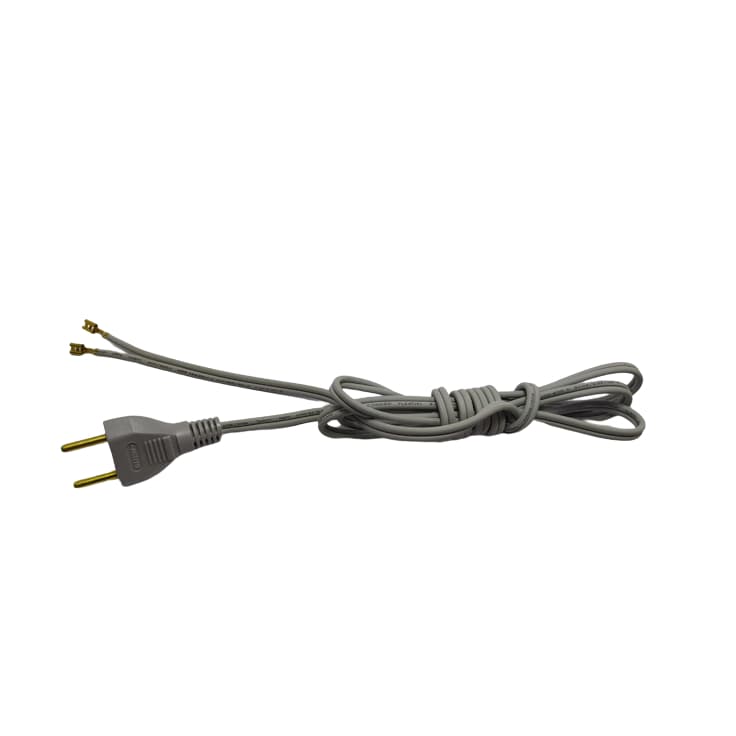 Fio de Ferro de passar 1,8m HPE 2X0,75 mm2 Anti-Chama Cinza Encaixe Cabo Cordão
