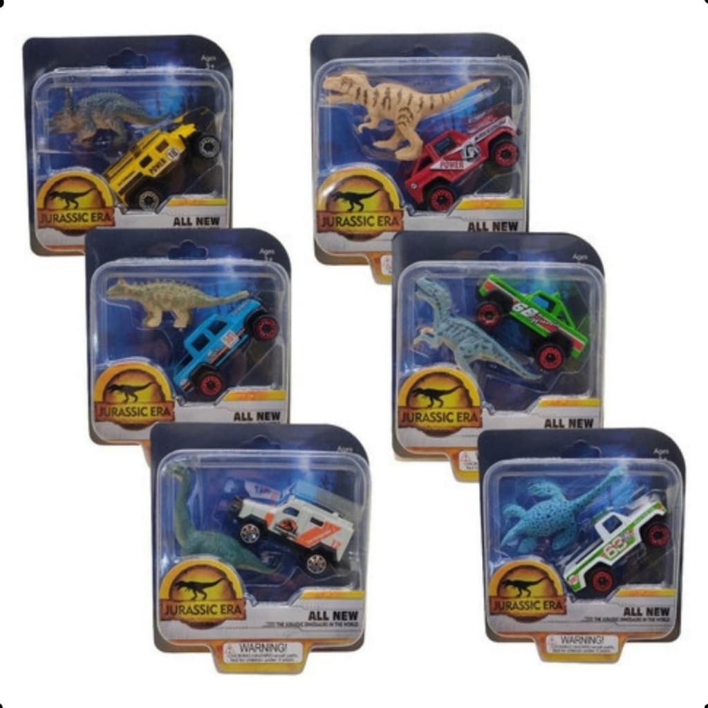 Dinossauro Com Carrinho Metal Jurassic