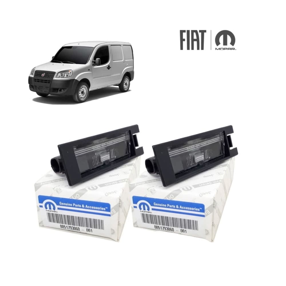 Par Lanterna Luz Placa Fiat Doblo 2002 A 2021 Original