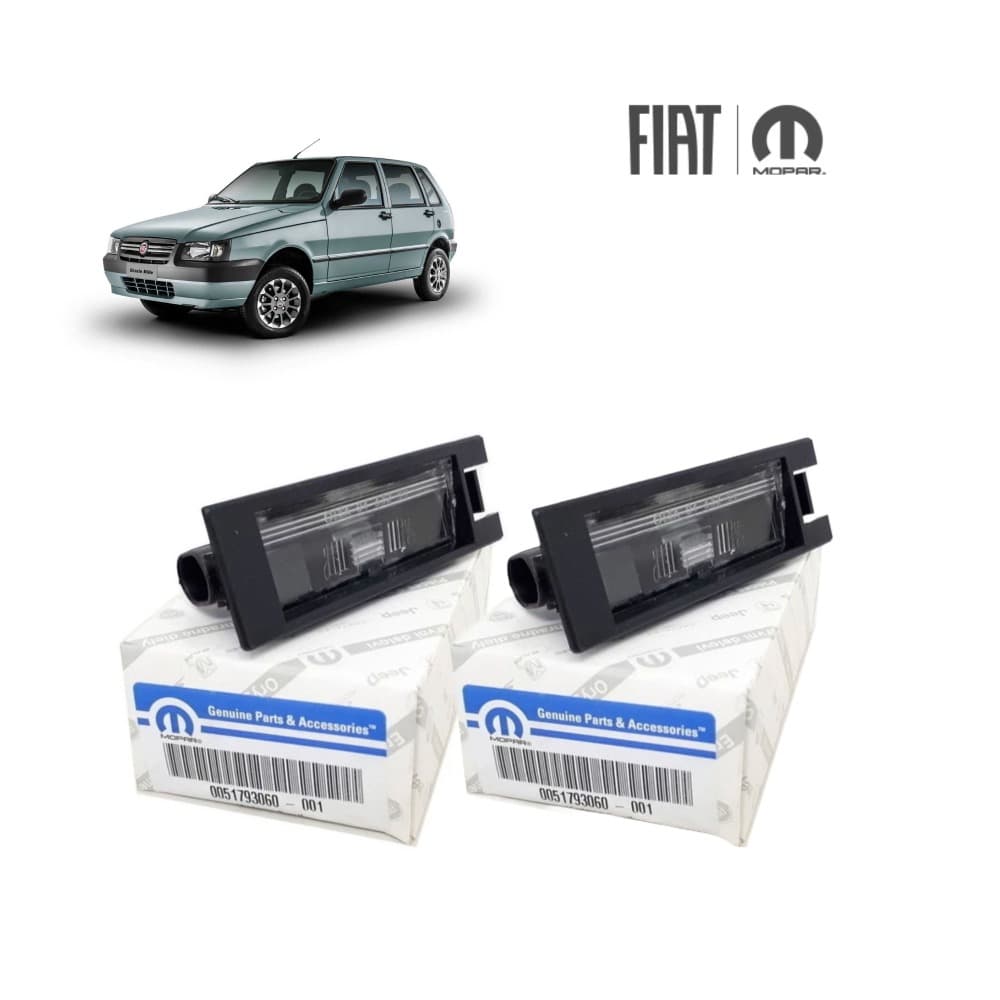 Par Lanterna Luz De Placa Fiat Uno 2004 A 2013 Original