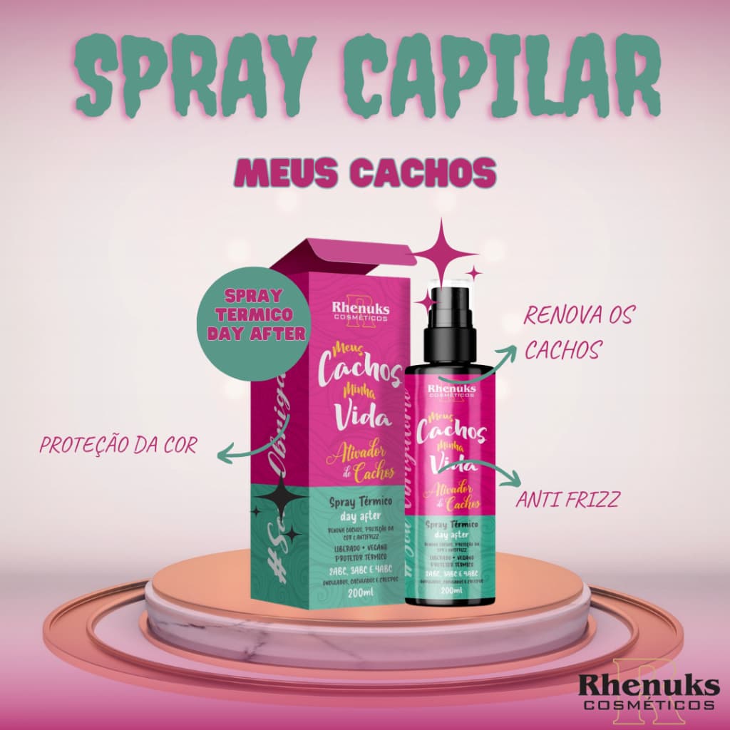 Spray Capilar Vegano Meus Cachos 200ML