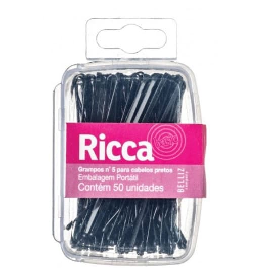 Ricca Grampo Nº5 Para Cabelos Pretos C 50 Unidades