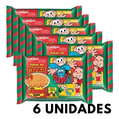 Nissin Lamen Miojo Turma Da Mônica 6 Unidades