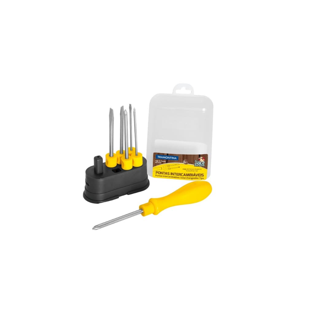 Jogo de Chaves Fenda Pontas Intercambiáveis 6pc - Tramontina