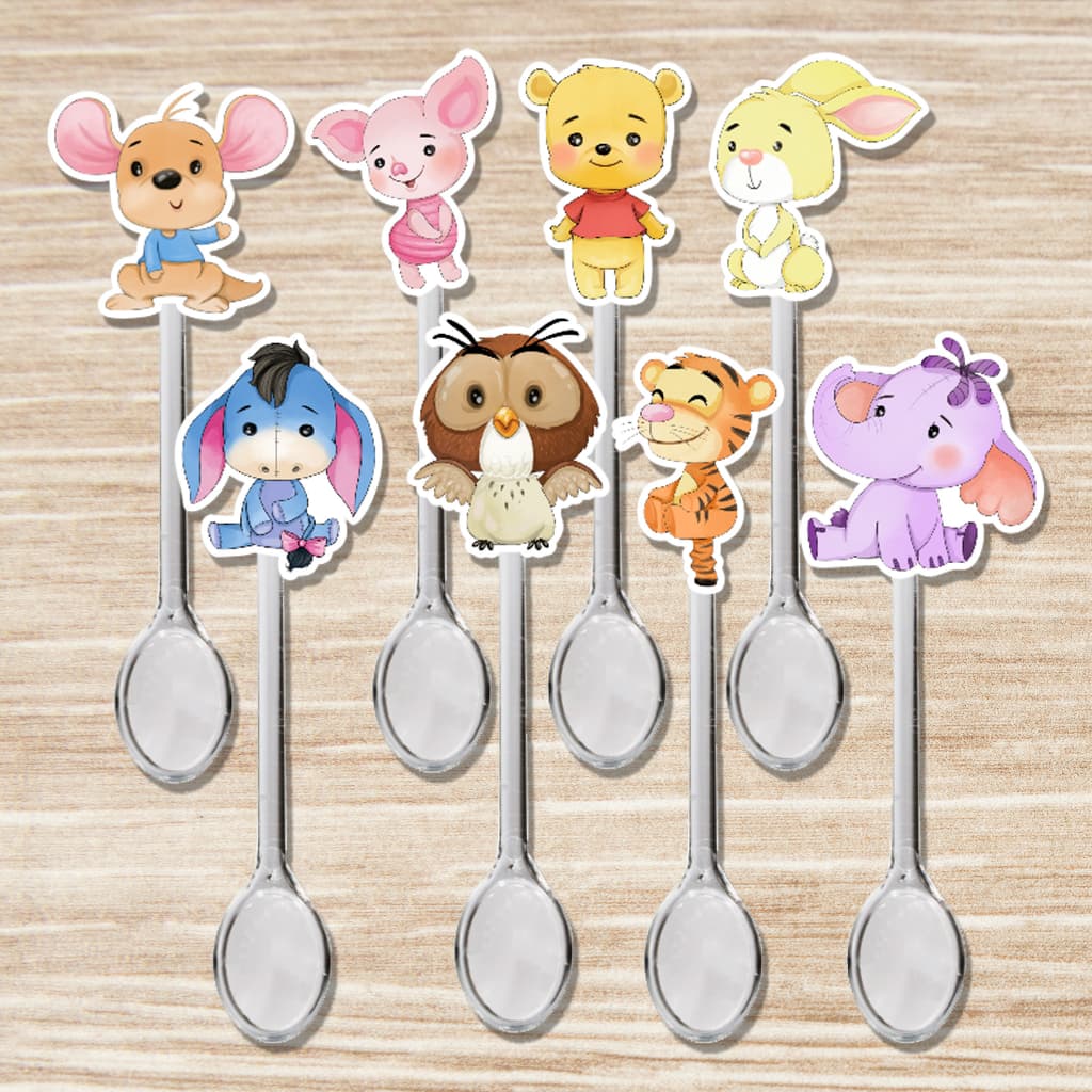 25 , 50 OU 100 MINI COLHERZINHA FESTA URSINHO POOH BABY