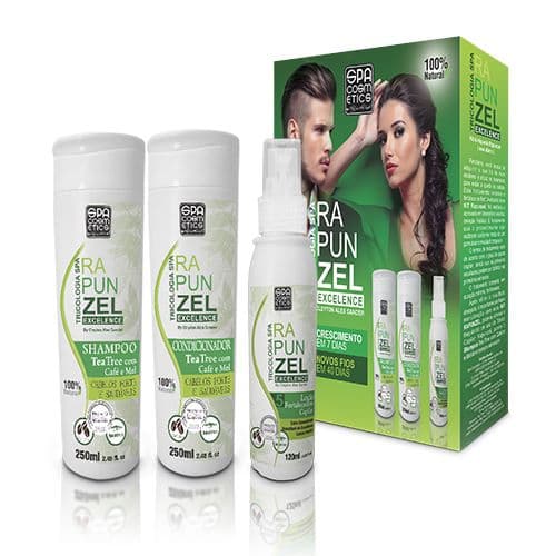 Kit Rapunzel Crescimento Capilar Tricologia Antiqueda Spa Cosmetics