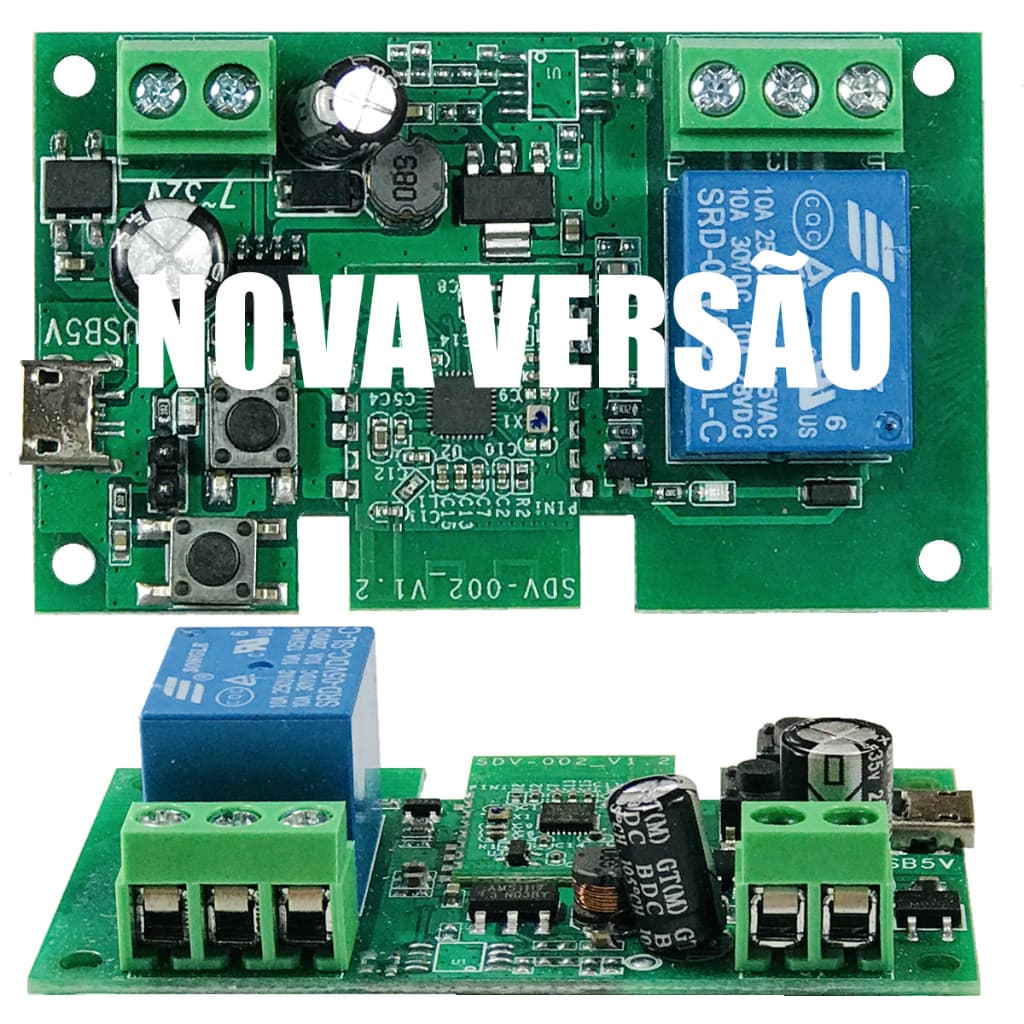 Sonoff Wifi Pulso 1ch Contato Seco Botoeira Portão Fechadura Elétrica Garagem
