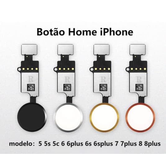 Botão Home iPh 5s 6 plus 6s 7 8 plus Flex Inicio A Pronta Entrega