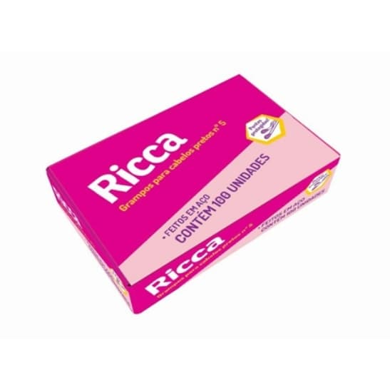 Grampo Para Cabelos Pretos Ricca Caixa Com 100 Unidades Nº5