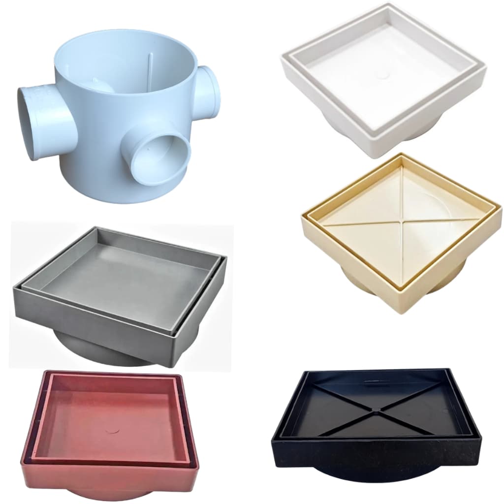 Ralo Oculto 10x10cm com caixa sifonada de 100mm