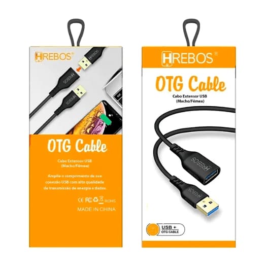 Cabo Extensor USB Macho e Fêmea
