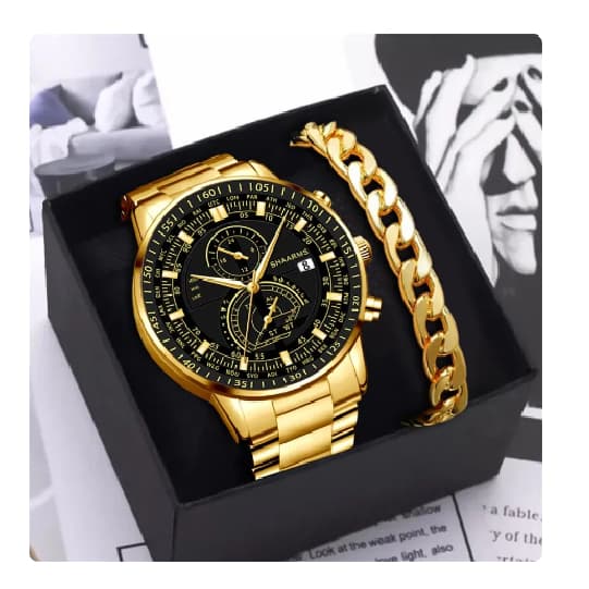 Relógio de pulso quartzo de luxo masculino aço inoxidável, Calendário Luminoso Relógio, Moda Business Casual