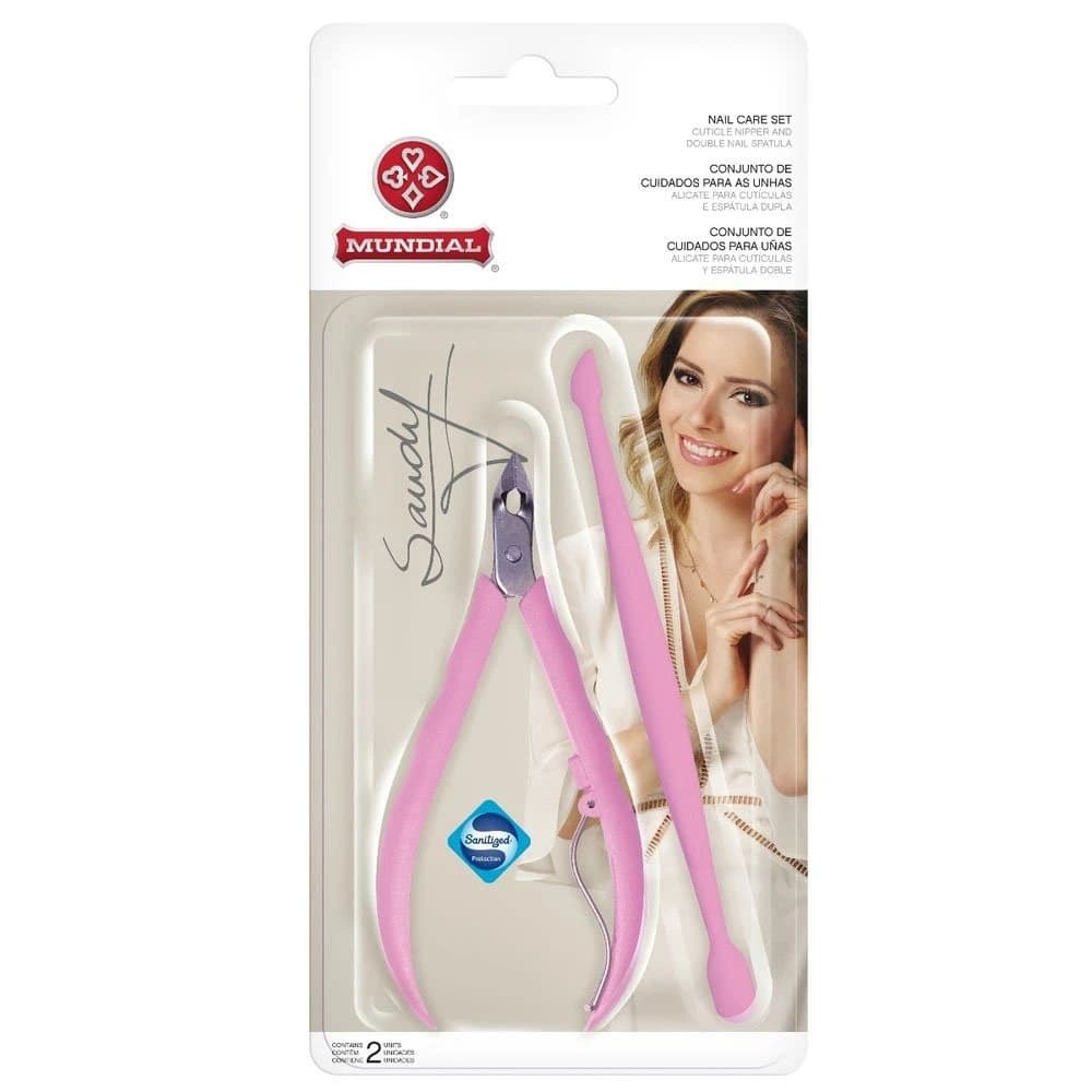 Kit Alicate De unha E Espátula De Cutícula Para Manicure Pedicure Profissional Sandy - Mundial