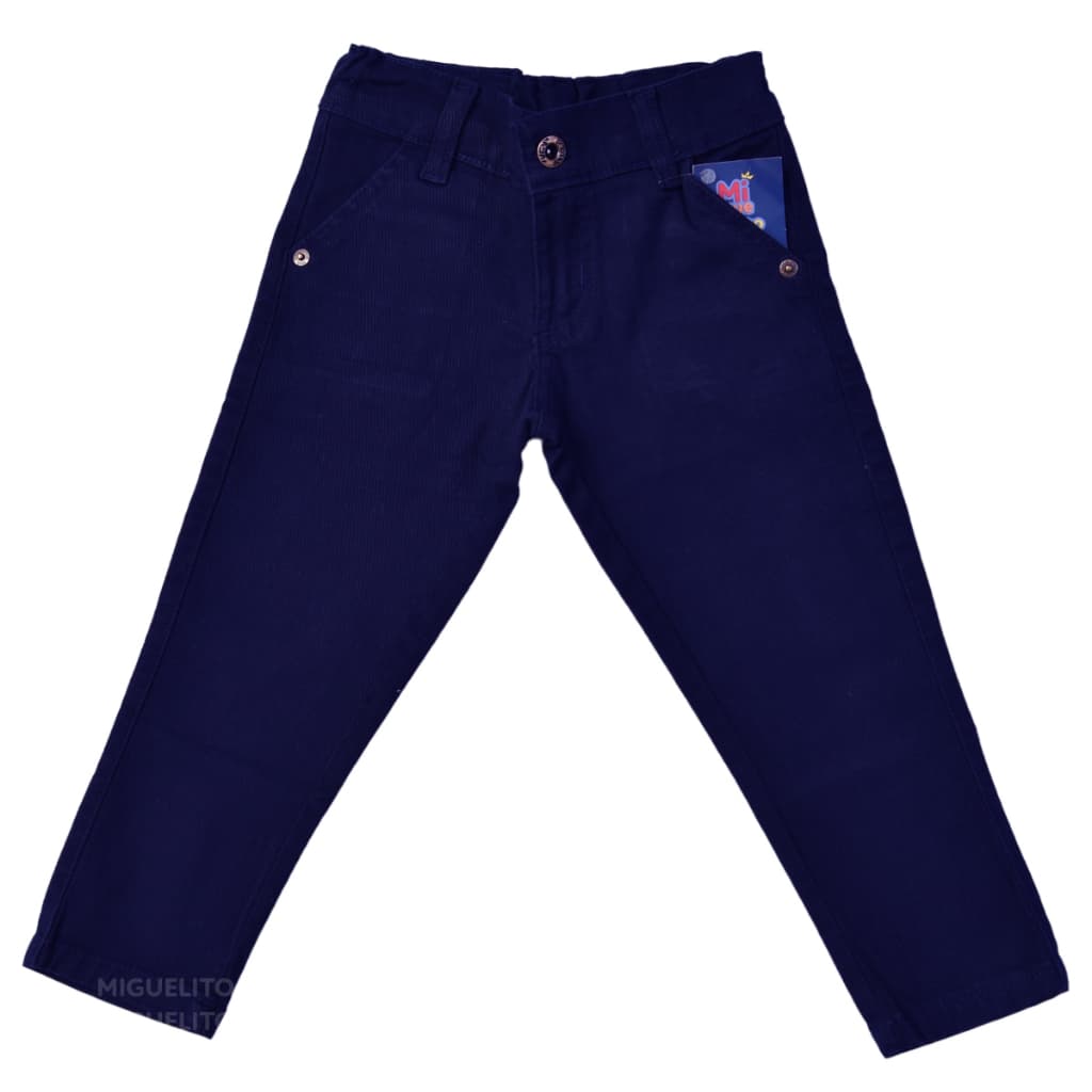 Calça Luxo Sarja Social Infantil  Azul Marinho Bolso Faca Envio Rápido Tam. P/M/G 1 AO 12