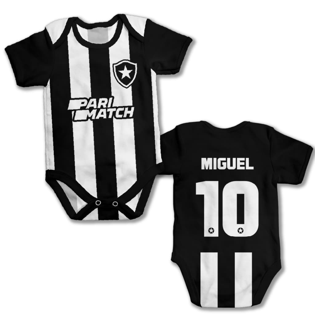 Body bebê Botafogo 2023 personalizado com nome mod novo