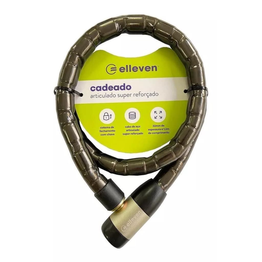 Cadeado Bike Moto Super Reforçado 1,2m X 22mm Micha Não Abre