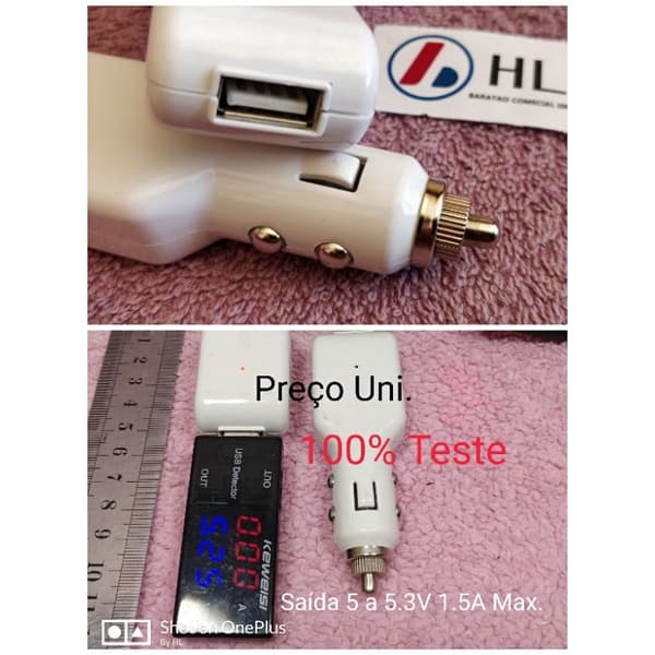 12x Carregador com USB 5V para carro e caminhão