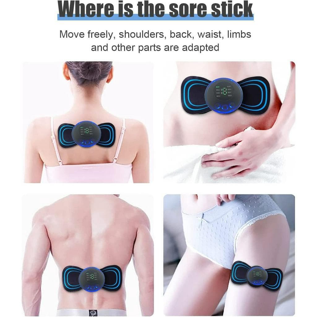 Mini Massageador Elétrico Portátil Cervical EMS Alivia Dores Corpo Pescoço