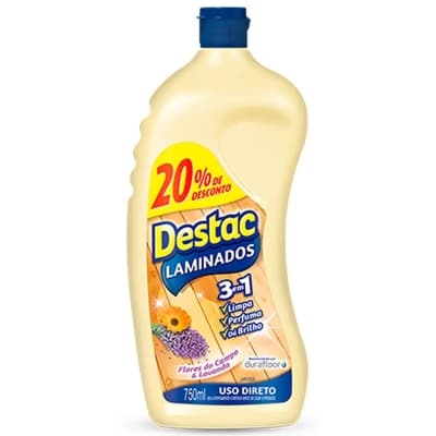 Limpador Pisos Laminados Lavanda Destac 750mL (20% de desconto)