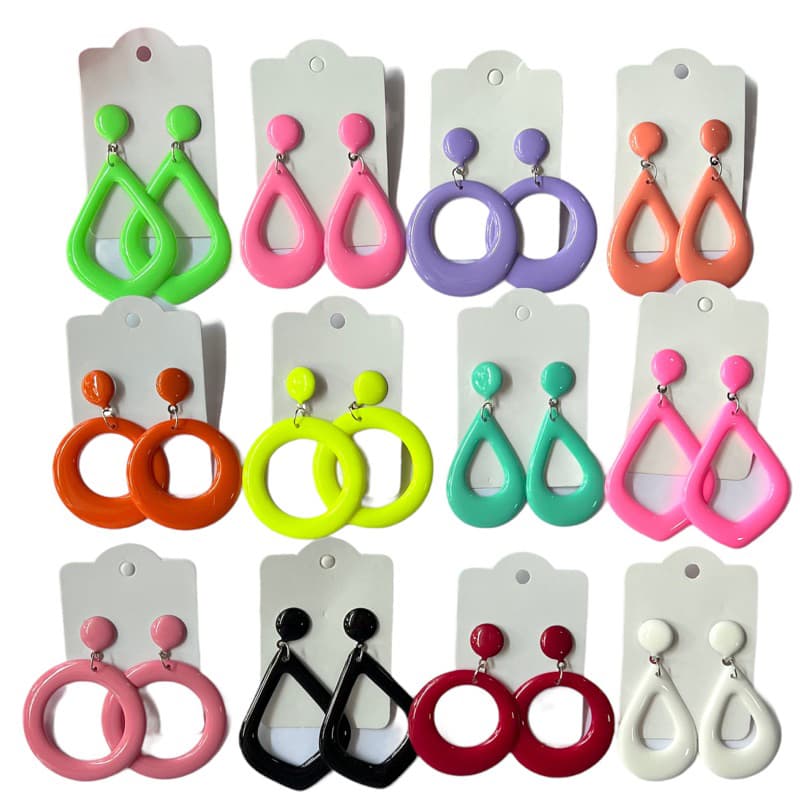 Brinco de resina feminino coloridos moda praia piscina estiloso delicado tendência  vários modelos