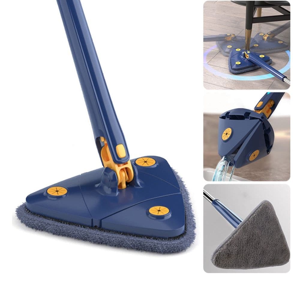 Mop Triangular 360 Esfregão Rodo Twist Xmop Giratório Lava E Seca Com Extrusão Microfibra Multiuso Limpeza de Piso Cozinha Limpa