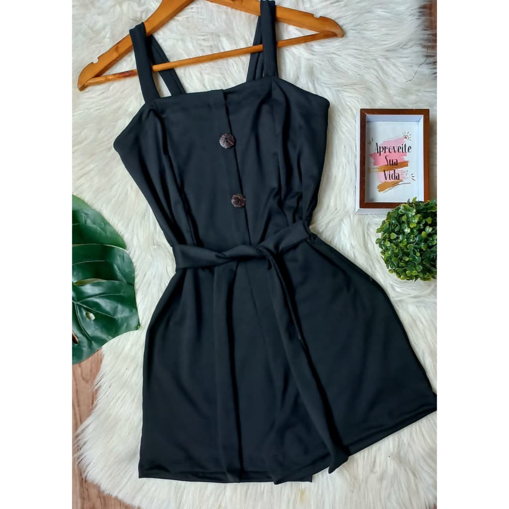 Macaquinho KIOTO (34 a 56) PLUS SIZE Só Hoje! Hiper Macio Black