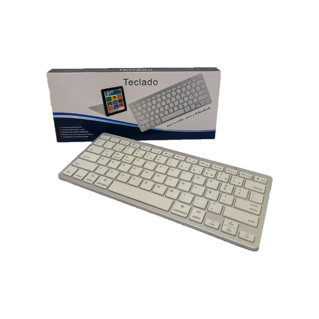 Teclado Bluetooth Sem Fio Padrão Apple iMac iPad Pc Wireless