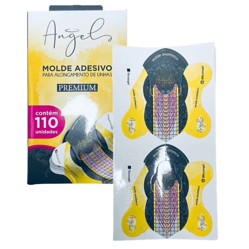 Molde Adesivo Unha Profissional Angel Fibras 110 Unidades
