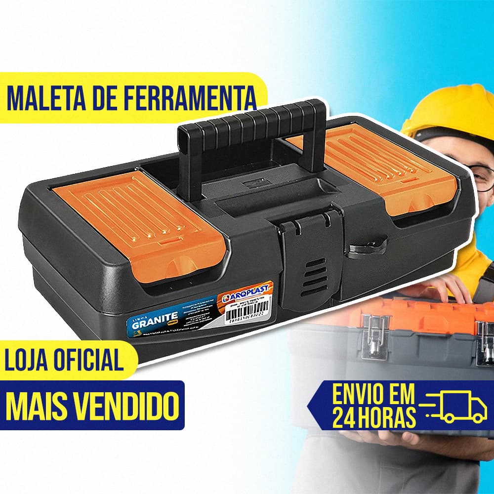 Maleta Caixa De Ferramentas Multiuso Plástica Grande Completa Resistente Grande Organizador