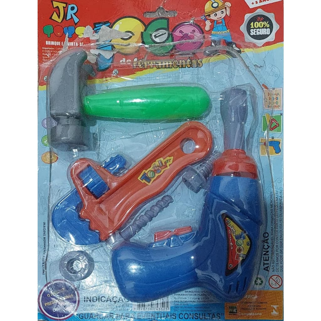 Kit Ferramentas Brinquedo Furadeira Martelo Chave ENVIO IMEDIATO
