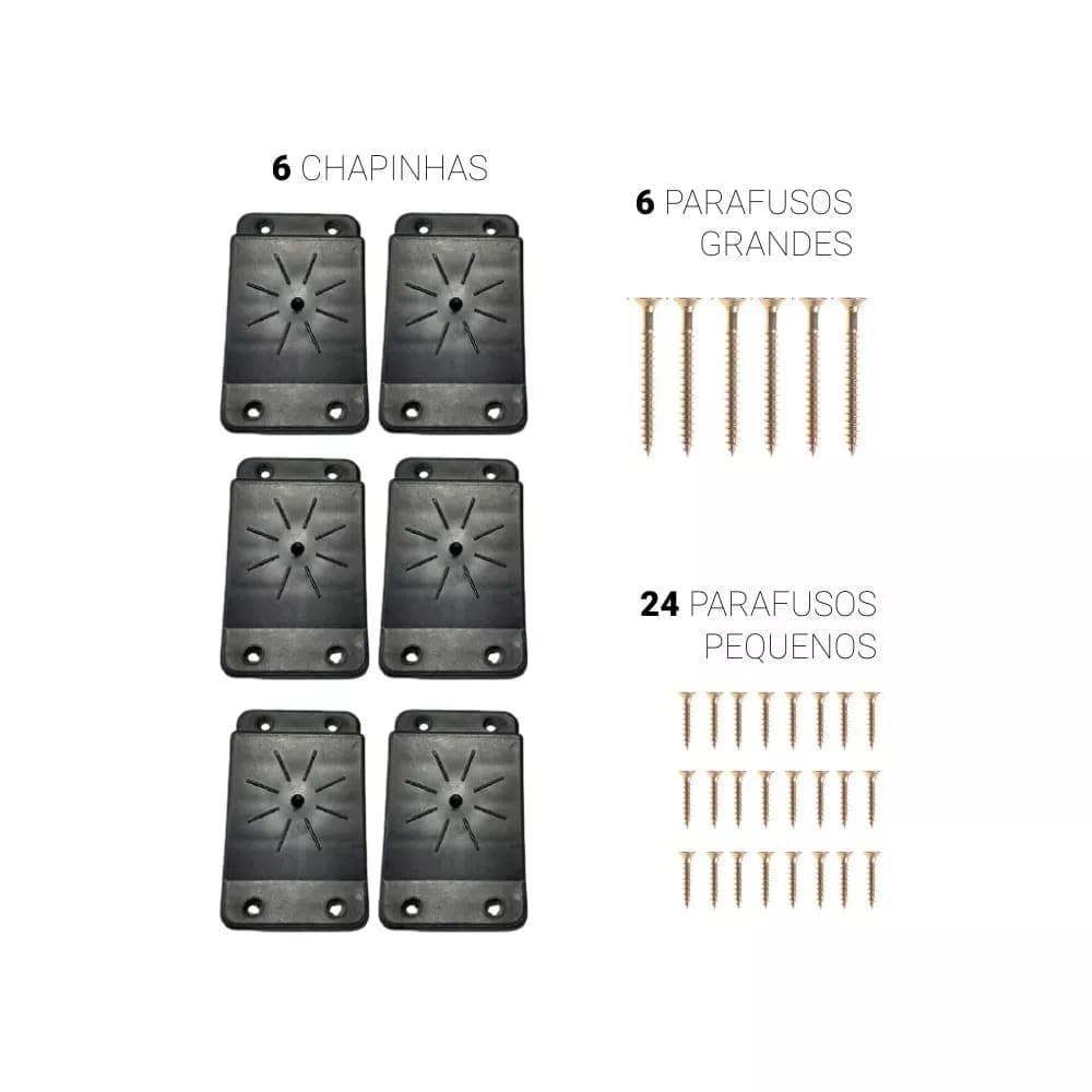 Chapinha de montagem casa decoração mesa pé Palito Kit 6 pçs