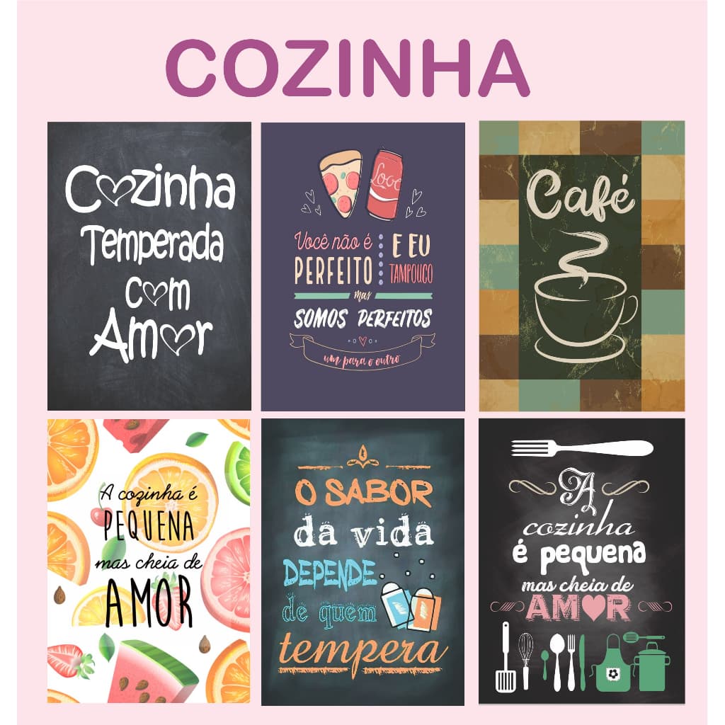 Quadros Decorativos Para Decoração De Casa, Cozinha, Escritório, Sala Frases