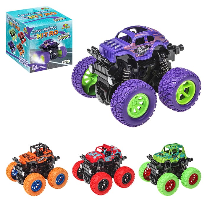 Carrinho Fricção Monster Truck Nitro 4x4 360° Miniatura