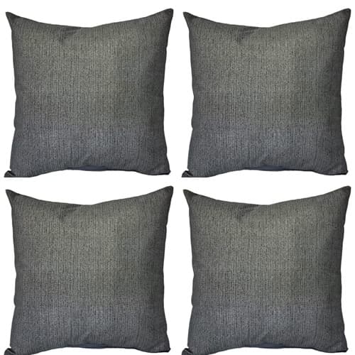 Kit 4 Capas Cinza 45 X 45 Cm Com Zíper Escondido