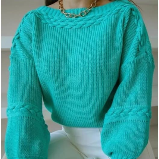 Blusa Feminino Tricot sueter Lançamento Blogueira Tranças moda Inverno