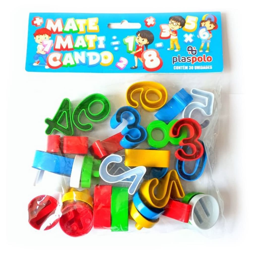 KIT DE NÚMEROS MATEMÁTICANDO 30 PEÇAS - PLASPOLO - 93