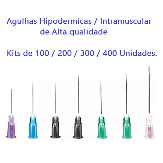Agulhas Hipodérmica - Todos os calibres - Intramuscular