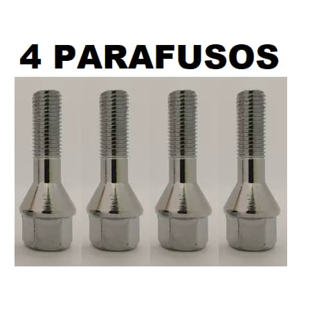 4 PARAFUSOS DE RODA MULT LONGO CÔNICO LIGA LEVE VW GOL G3 G4 G5 G6
