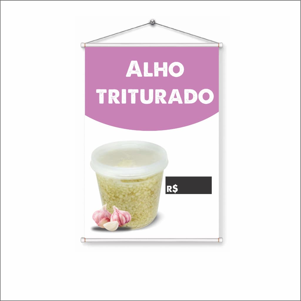 Banner  Alho Triturado  Lona ultra Resistente