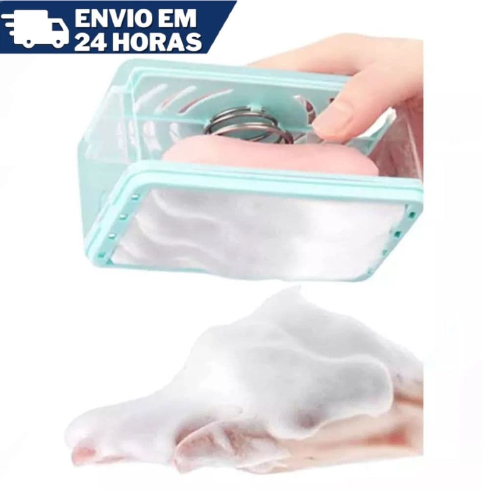 Porta Sabão em Barra Escova Esfregão Dispenser Lava Roupas