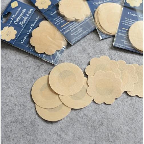 kit 10 Tapa-Seios Invisível Adesivo Protetor com 7,5cm de Diâmetro para Tampar Mamilos/Aureola/5PARElS