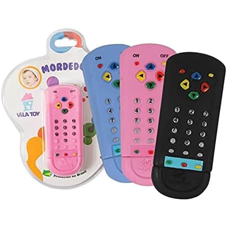 Mordedor Para Bebê Macio Controle remoto Anti stress Gengiva 3 Cores
