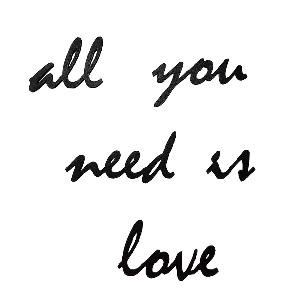 All You Need Is Love - Quadro de parede, frase decorativa - 70 cm