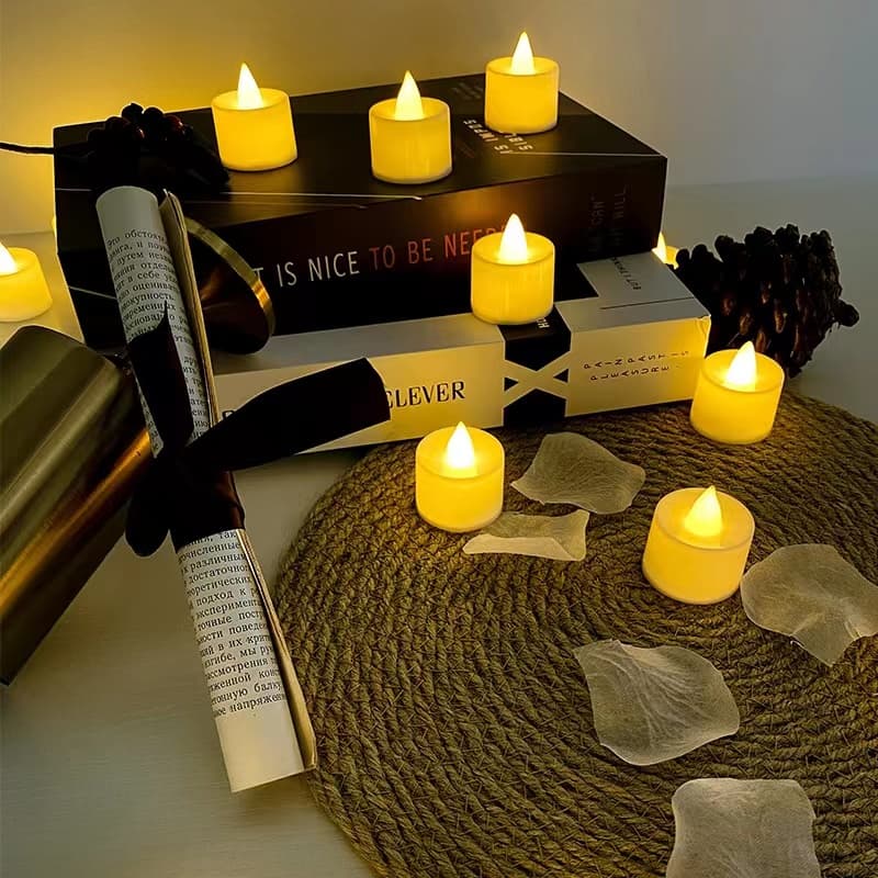 Kit 3 Vela Led Eletrônica Amarela Linda Decorativa Com s/Festa/Casamento/Decoração