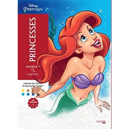 Livro colorir Disney Ariel pintura numerada